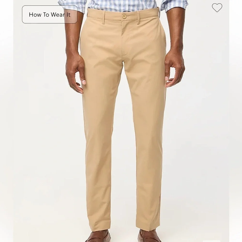 J crew dark khaki Slim-fit tech pant